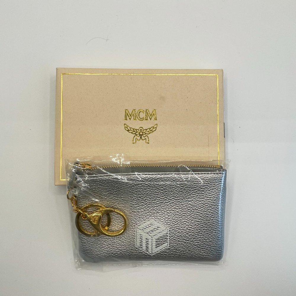 MCM silver key cles cardholder wallet
